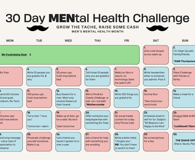 South Hams men unite for 30-day mental health challenge